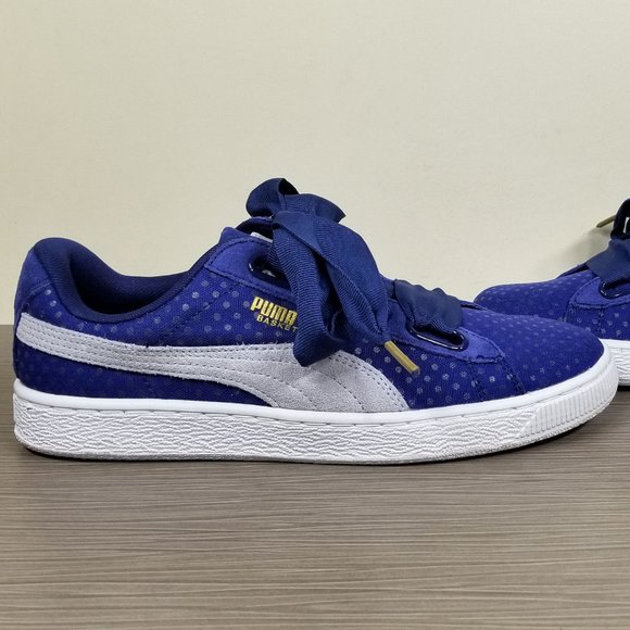Puma Basket Heart Sneaker, Blue, Womens Size 9 US - Picture 8 of 11